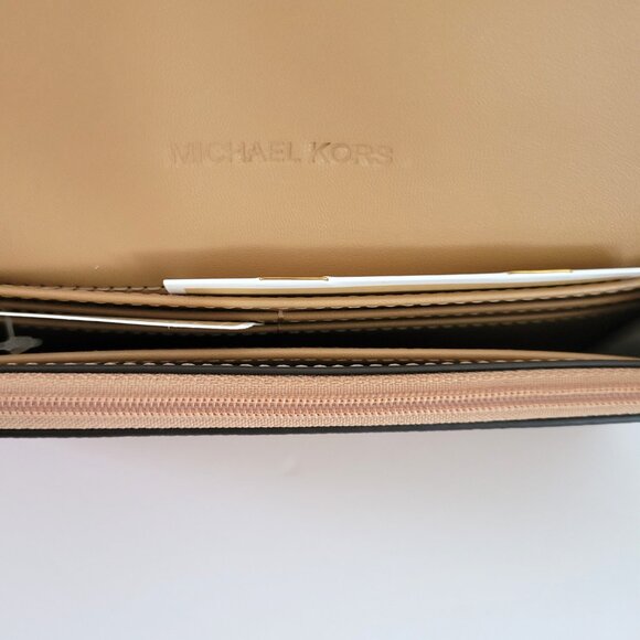 Michael Kors Hamilton Large Flap Continental Wallet Peanut Leather - Picture 7 of 7